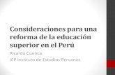 Reforma de la Educación Superior en el Perú