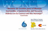 Modelo de Gestión para el Manejo Sostenible y Sustentable del Recurso Hídrico en la Cuenca del Rio Naranjo