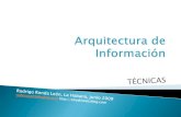 Arquitectura de información clase 4 ampliación de técnicas