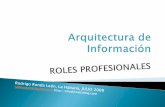 Roles profesionales en la Arquitectura de Información