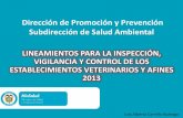 Lineamientos Inspección Vigilancia y Control establecimientos veterinarios 2013