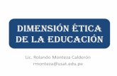 Dimensión ética de la educación