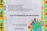 Ley fundamental de educación, exposicion 15 marzo