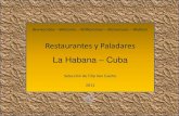 Paladares y Restaurantes la Habana, Cuba