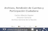 Dr. Carlos Alberto Zapata - Archivos, Rendición de Cuentas y Participación Ciudadana