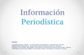 Tratamientos Géneros Periodísticos / Noticia - Teo.Info.