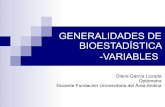 Generalidades de bioestadística  variables