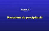 Reaccions de Precipitaci³