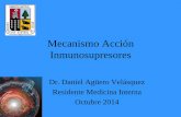 Mecanismo acción inmunosupresores