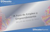 IX Foro Empleo y Emprendimiento Deusto