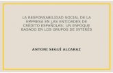 La responsabilidad social de las entidades de crédito españolas