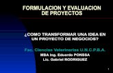 Curso formulacion y evaluacion de proyectos  tecnologia alinentos fcv