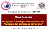 Hemoglobina materna y Resultado Materno Perinatal en el Perú