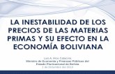 Presentación UAGRM "La inestabilidad de Precios de las Materias Primas y sus Efectos en la Economía"