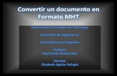 Convertir un documento en formato mht