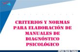 Criterios y normas para elaboración de manuales diagnóstico psicológico