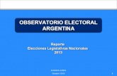 Reporte Observatorio Electoral UCA 2013
