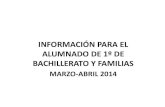 Presentación para alumnado y familias de 1º de Bachillerato