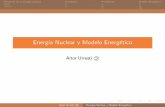 Energía Nuclear y Modelo Energético
