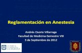 Reglamentación en anestesia