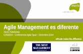 [es] Agile Management es diferente - CAS2014