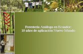 10 años de la forestería análoga en Nuevo Mundo, Ecuador