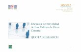 Encuesta de movilidad de Las Palmas de Gran Canaria QUOTA RESEARCH