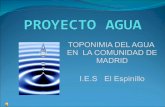Toponimia del agua en la Comunidad de Madrid 3 eso