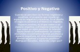 Positivo y negativo