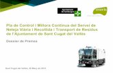 Presentació Pla de Control i Míllora Contínua al Servei de Neteja Sant Cugat