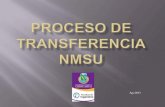 Proceso de transferencia a nmsu  ene 2013