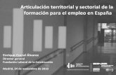 Articulación territorial y sectorial de la formación para el empleo en España