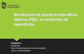 Movilización de prácticas educativas abiertas (PEA)  en ambientes de aprendizaje.
