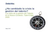 ¿Ha cambiado la crisis la gestión del talento?