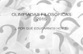 Ponencia Olimpiadas Filosóficas uruguayas 2015. Prof.Gisella Gonnet