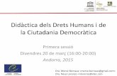 Drets Humans 1, Seminari a la Universitat d'Andorra 2015