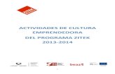 Actividades de Cultura Emprendedora del Programa Zitek 2013 2014