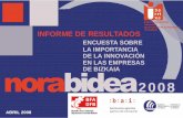Norabidea 2008: Encuesta sobre la importancia de la innovación en las empresas de Bizkaia - Informe completo