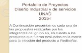 Portafolio de proyectos - Diseño Industrial y de Servicios