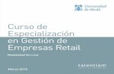 Curso de Especializacion en Gestion De Empresas Retail 2010