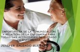 Importancia de la comunicación y relación de la enfermera con el paciente
