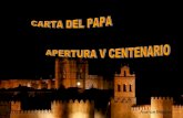 Carta Papa V Centenario