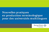 Noves pràctiques en producció terminològica per a unes universitats multilingües