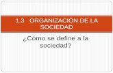 1.3 organización de la sociedad