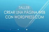 Taller Crear pagina web con Wordpress.com