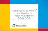 Seminario web Requerimientos técnicos para el ingreso de Confecciones al mercado ecuatoriano