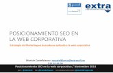 Posicionamiento SEO en la Web Corporativa - Madrid/Noviembre/2014