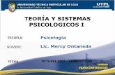 Teoria y Sistemas Psicologicos I