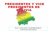 PRESIDENTES Y VICE PRESIDENTES DE BOLIVIA 2015