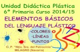 Unidad didáctica plástica color, líneas puntos Jardín  Tabajos alumnos 6º A C. P. Milagro (Navarra